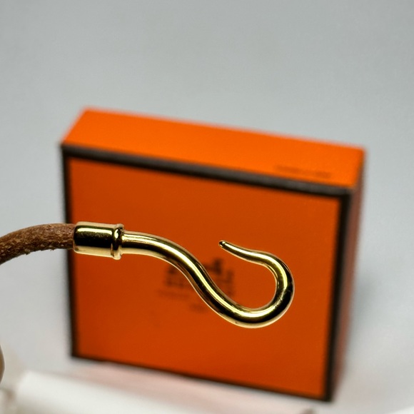 💯% AUTH Hermès Jumbo Hook Bracelet Double Wrap C 14” Authentic In Box EUC - Picture 6 of 9